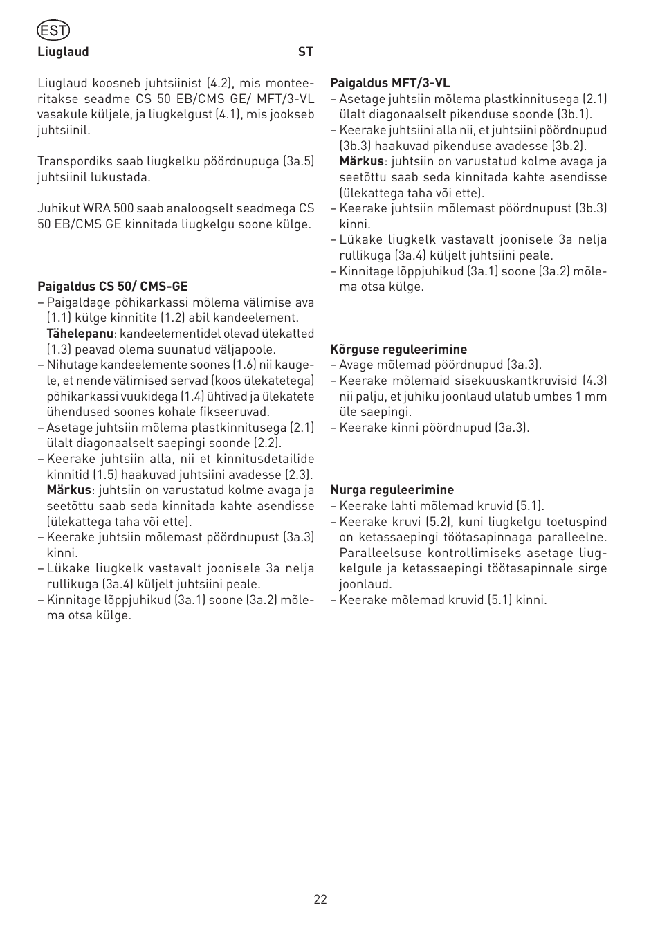 Festool CS 50 st accessories PRECISIO User Manual | Page 22 / 26