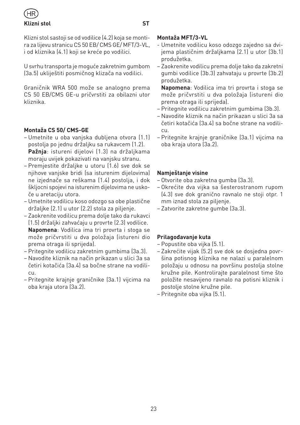 Festool CS 50 st accessories PRECISIO User Manual | Page 23 / 26
