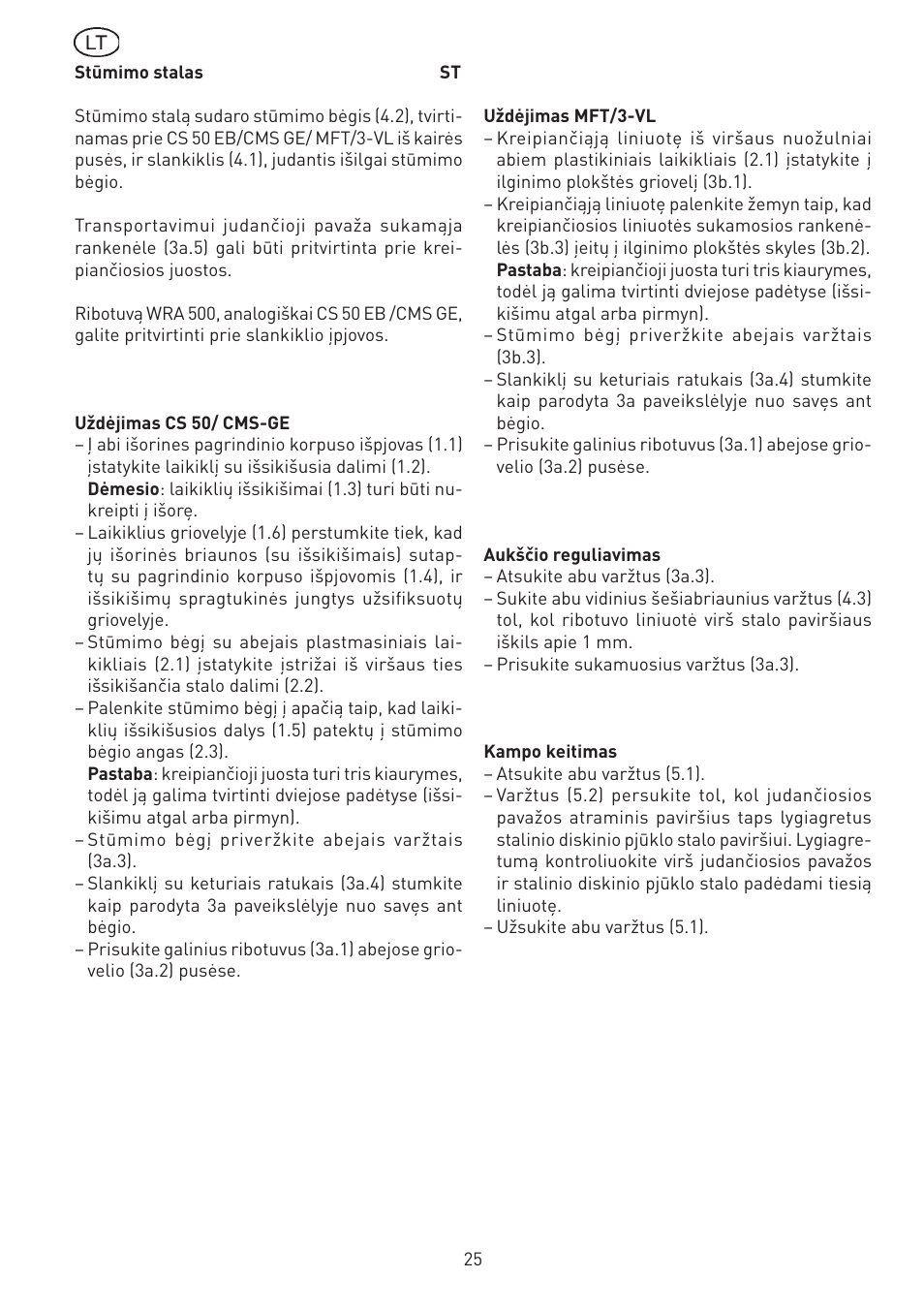 Festool CS 50 st accessories PRECISIO User Manual | Page 25 / 26