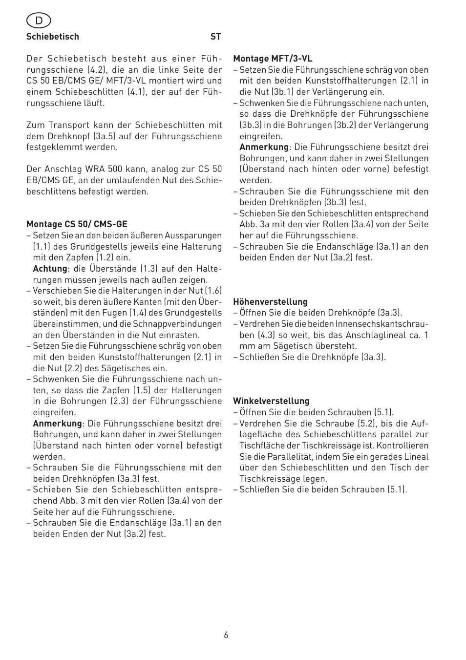 Festool CS 50 st accessories PRECISIO User Manual | Page 6 / 26