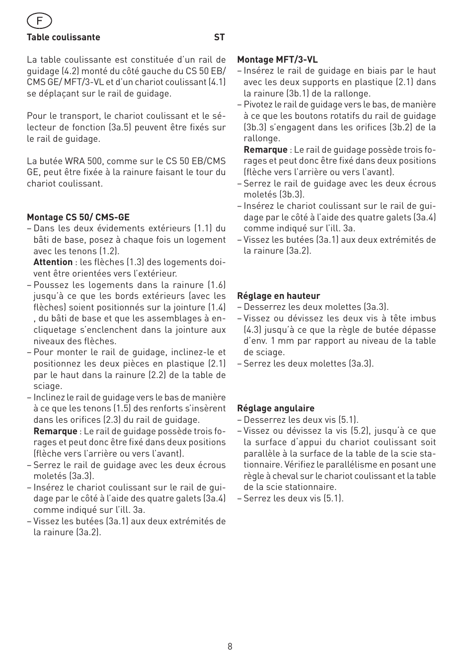 Festool CS 50 st accessories PRECISIO User Manual | Page 8 / 26