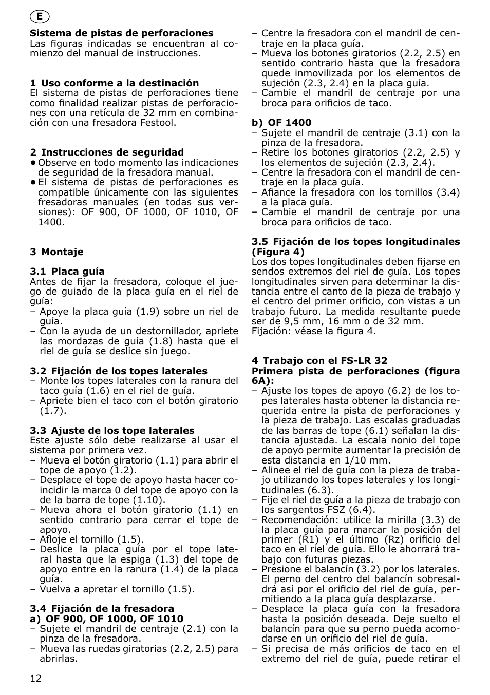 Festool LR 32 accessories User Manual | Page 12 / 54