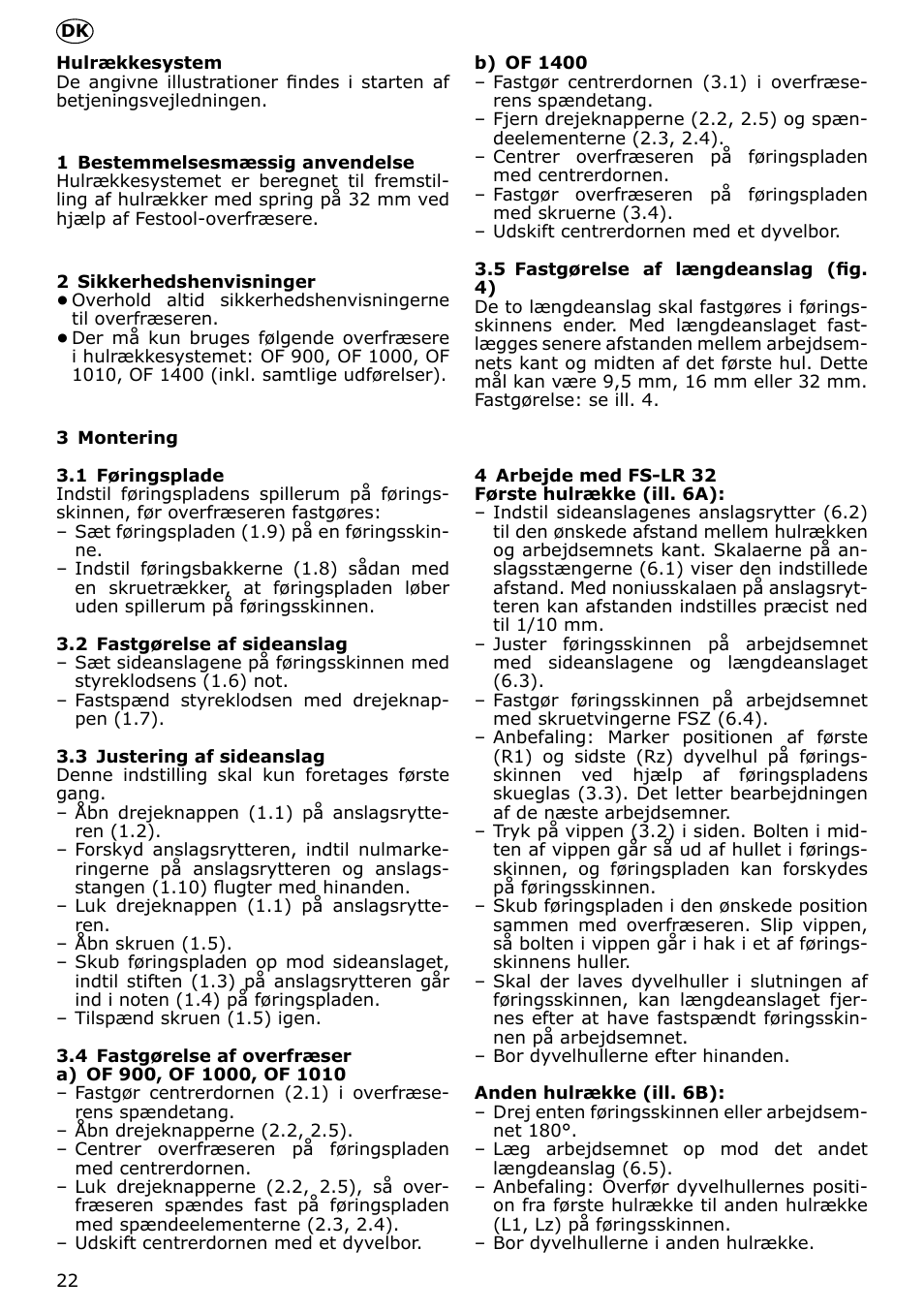 Festool LR 32 accessories User Manual | Page 22 / 54