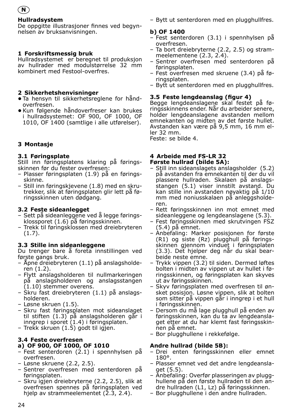 Festool LR 32 accessories User Manual | Page 24 / 54