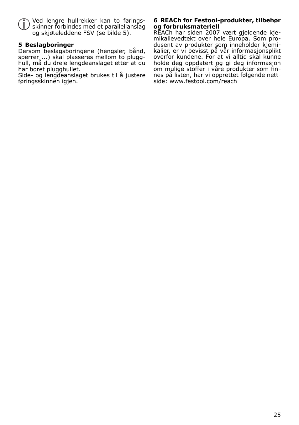 Festool LR 32 accessories User Manual | Page 25 / 54