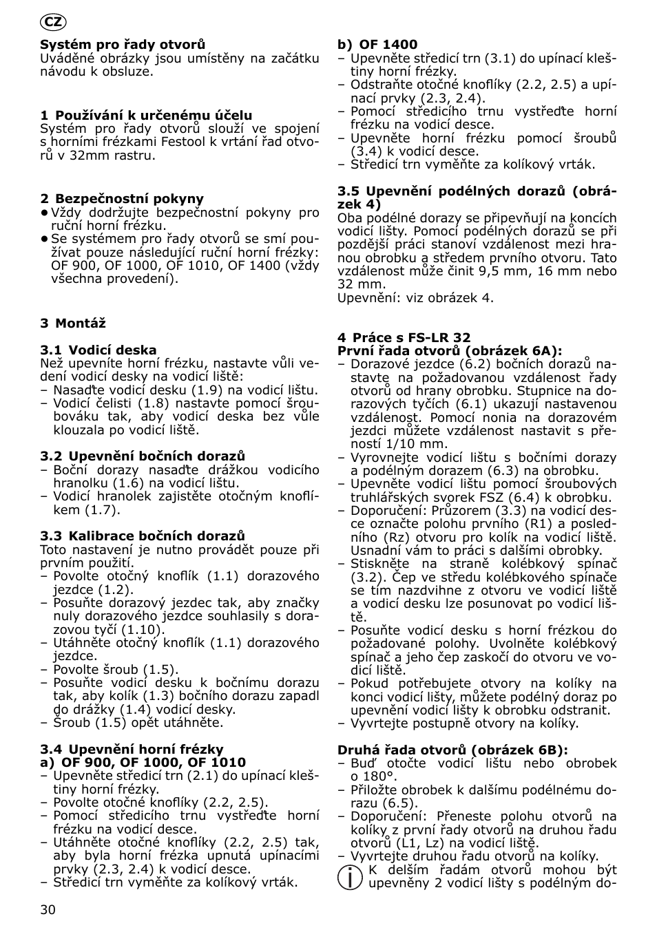 Festool LR 32 accessories User Manual | Page 30 / 54