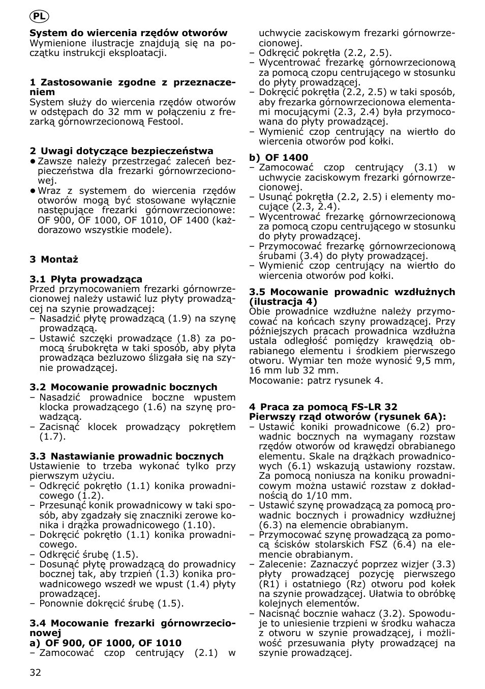 Festool LR 32 accessories User Manual | Page 32 / 54