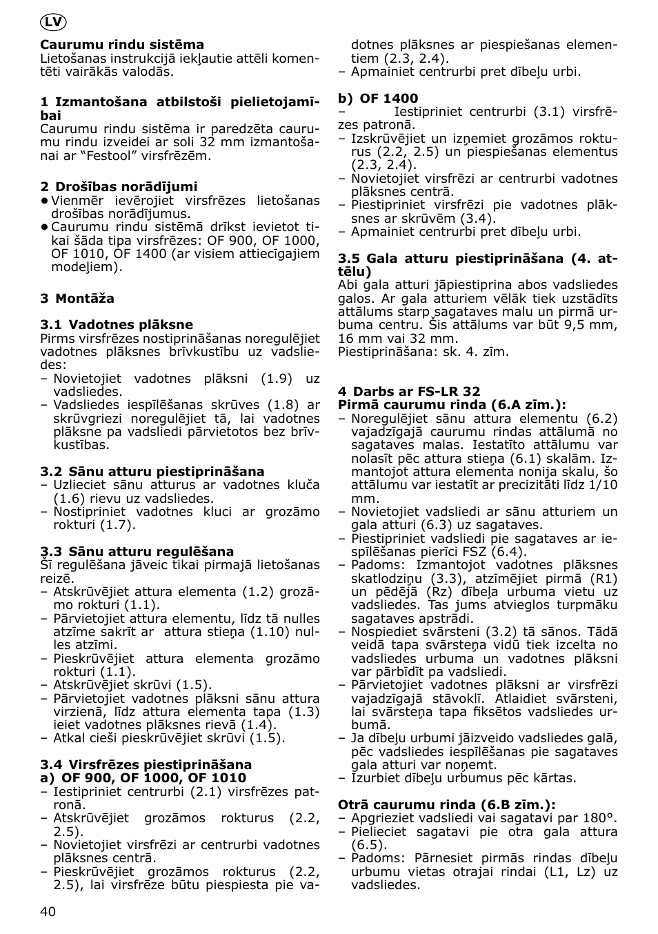 Festool LR 32 accessories User Manual | Page 40 / 54
