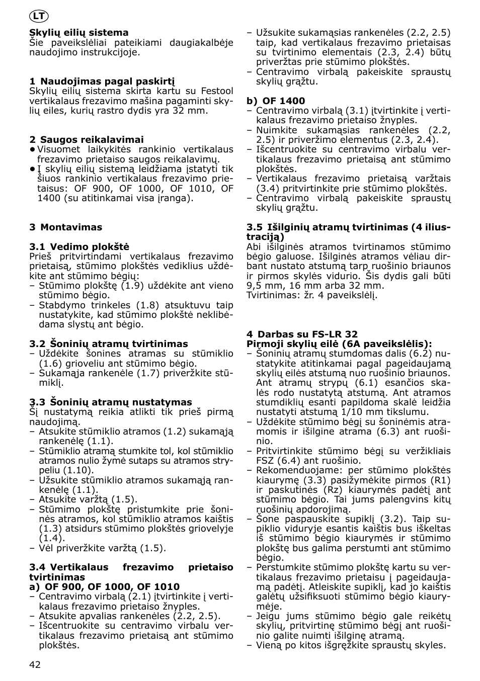 Festool LR 32 accessories User Manual | Page 42 / 54