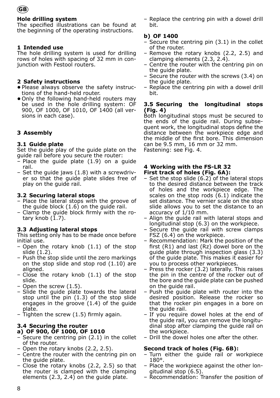 Festool LR 32 accessories User Manual | Page 8 / 54