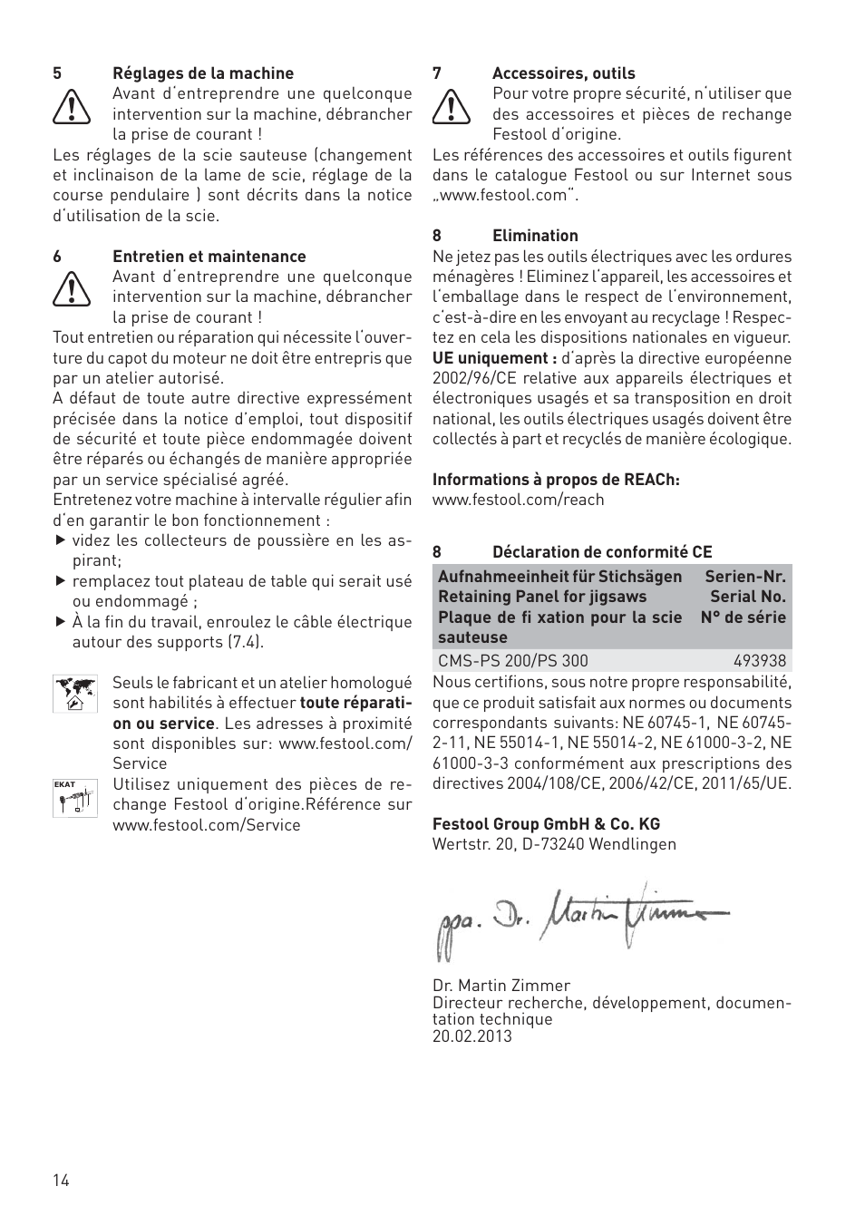 Festool CMS PS 300 User Manual | Page 14 / 48