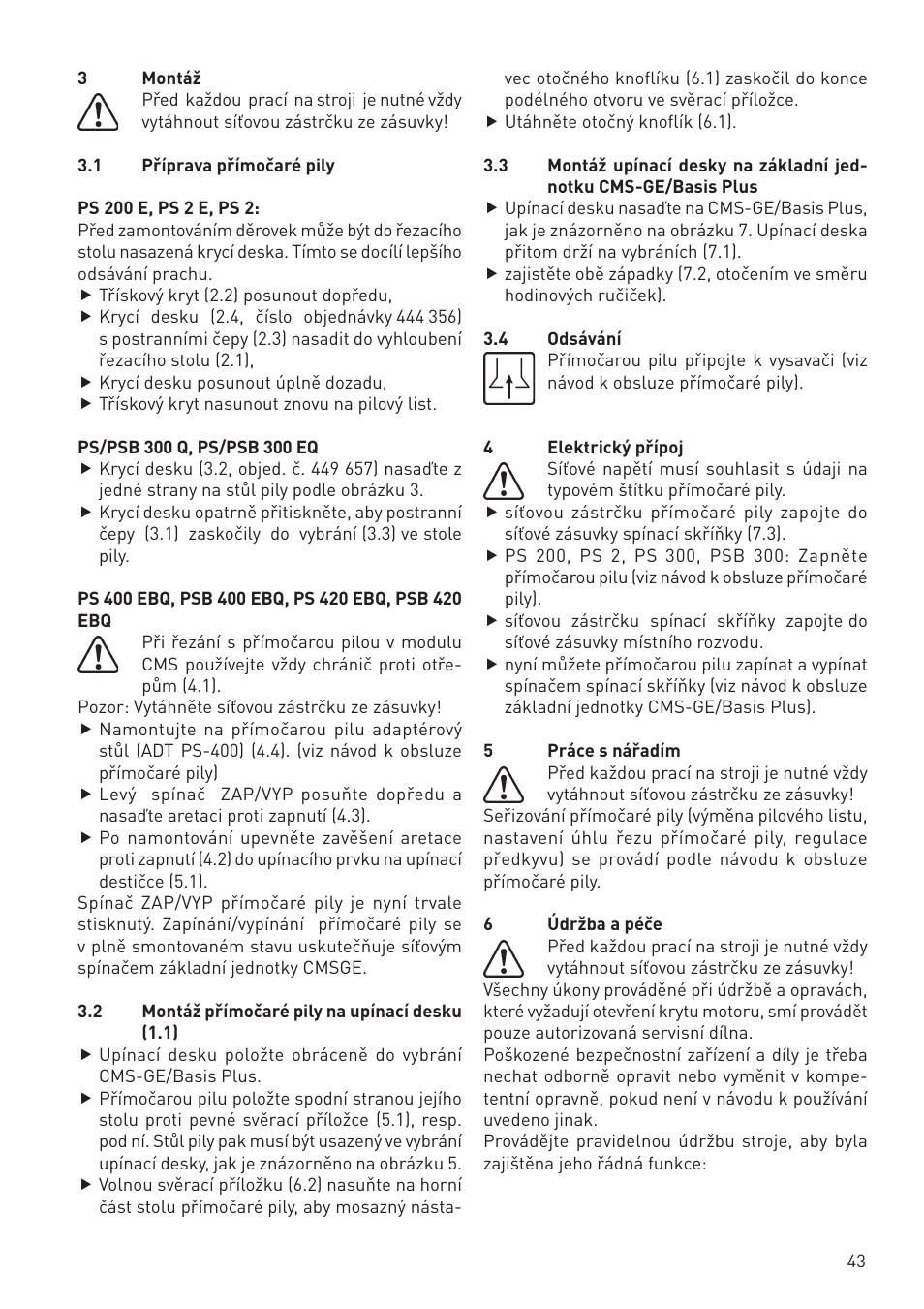 Festool CMS PS 300 User Manual | Page 43 / 48