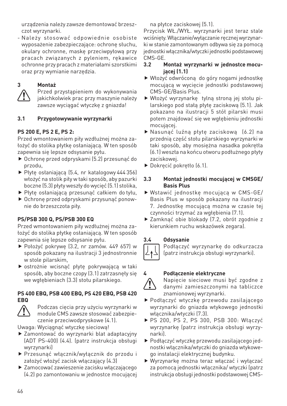 Festool CMS PS 300 User Manual | Page 46 / 48