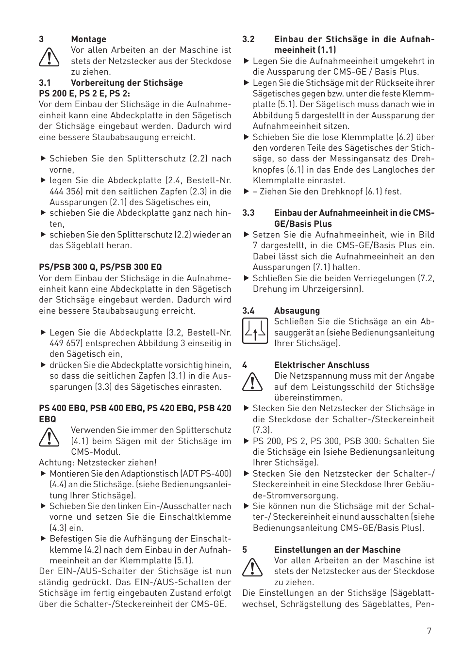 Festool CMS PS 300 User Manual | Page 7 / 48