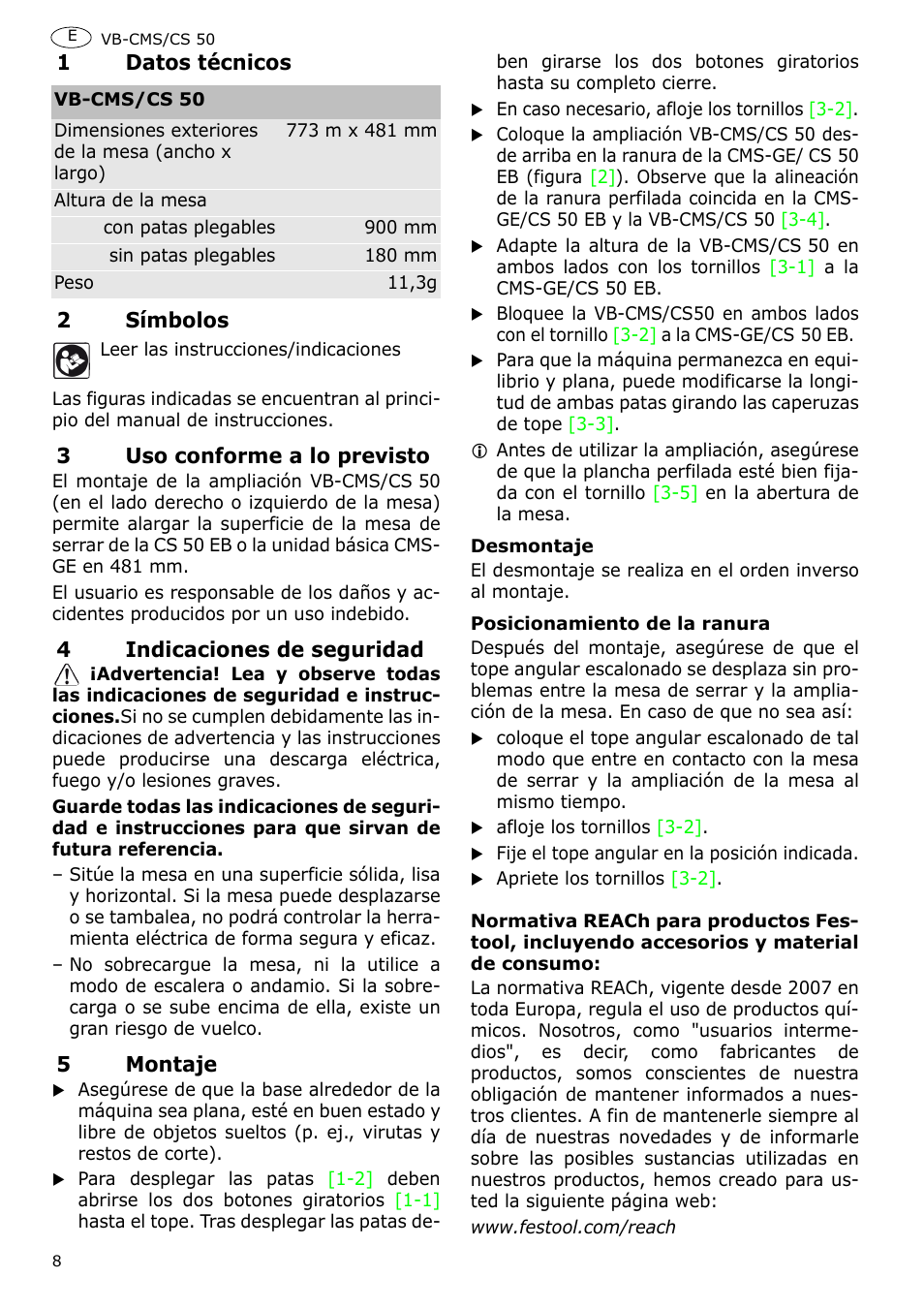 Festool CS 50 accessories PRECISIO User Manual | Page 10 / 38