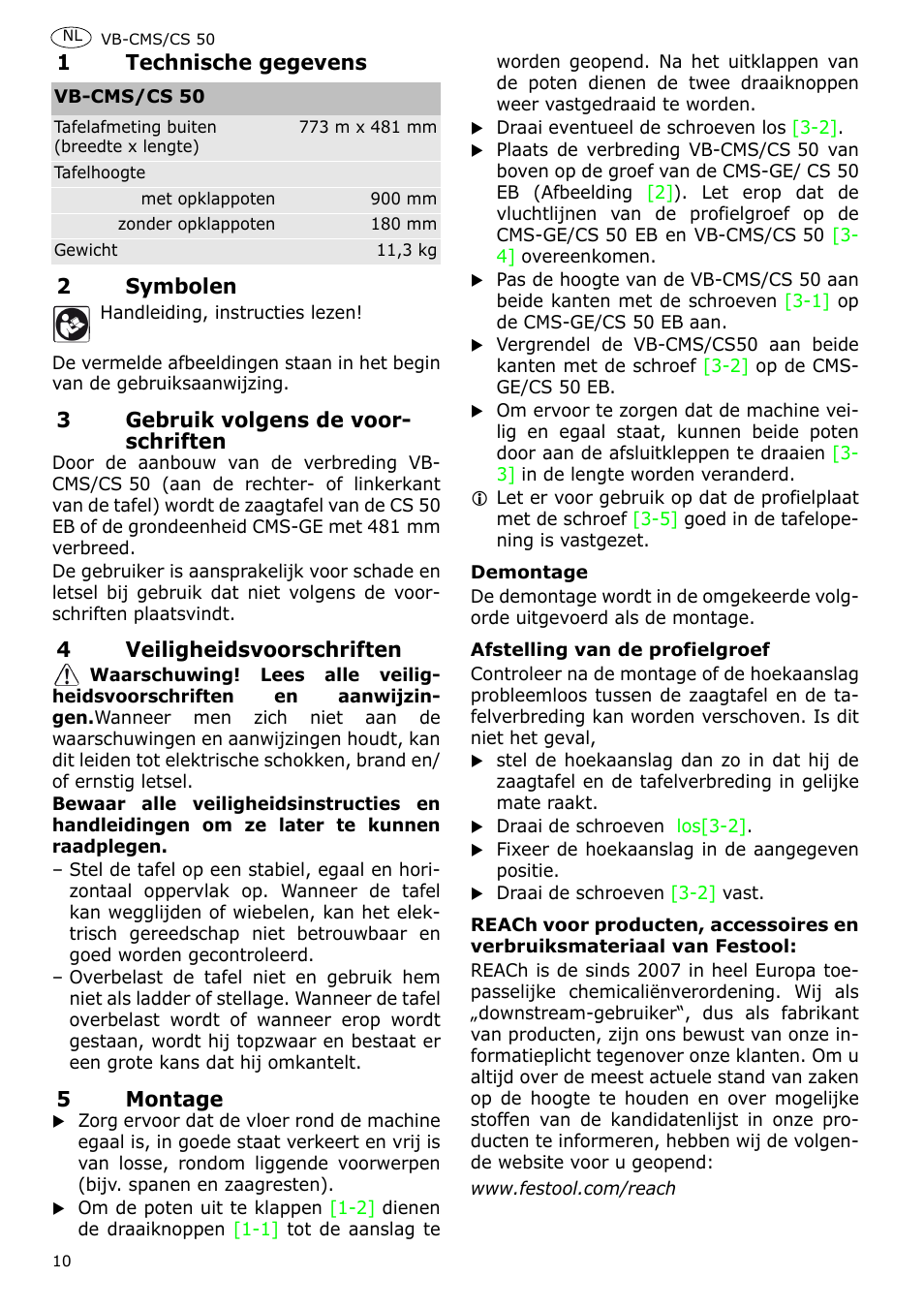 Festool CS 50 accessories PRECISIO User Manual | Page 12 / 38