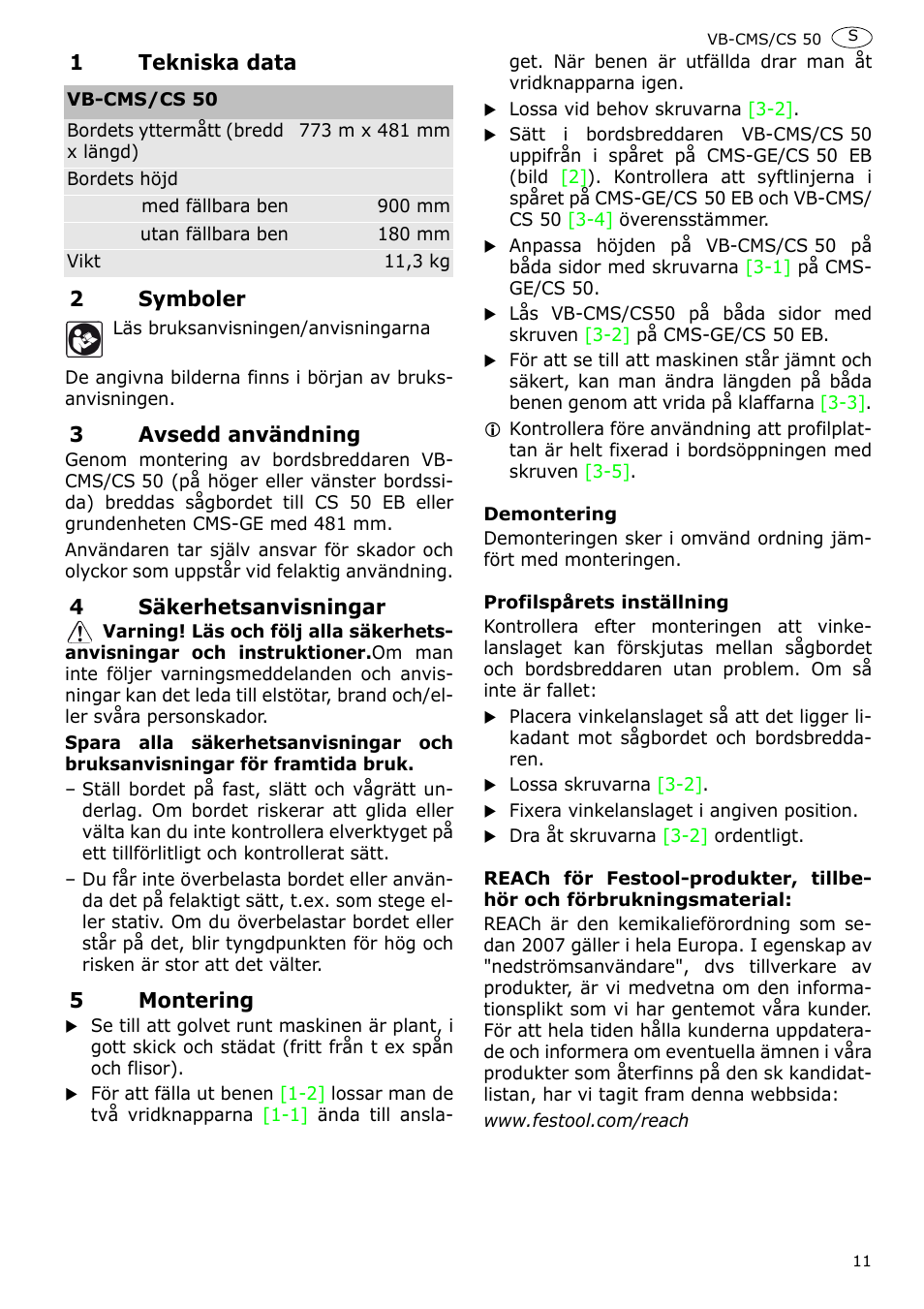 Festool CS 50 accessories PRECISIO User Manual | Page 13 / 38