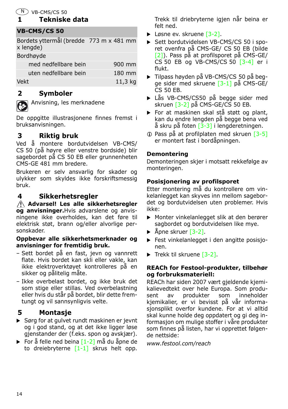 Festool CS 50 accessories PRECISIO User Manual | Page 16 / 38