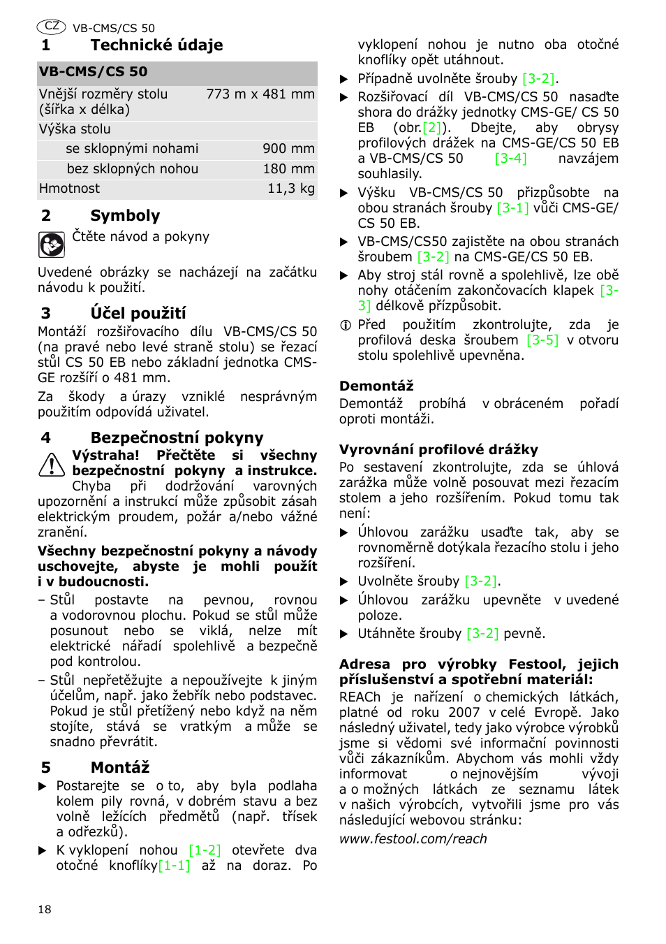 Festool CS 50 accessories PRECISIO User Manual | Page 20 / 38