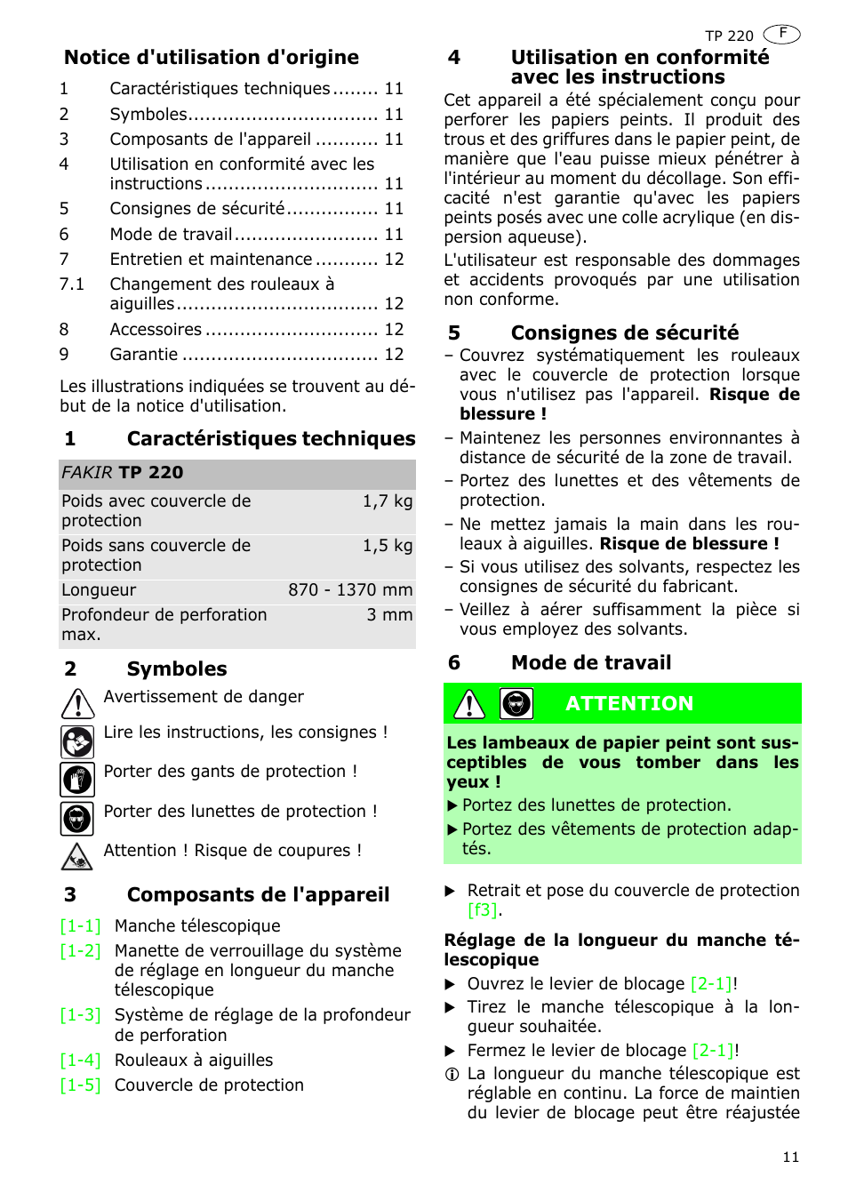 Festool TP 220 User Manual | Page 11 / 38