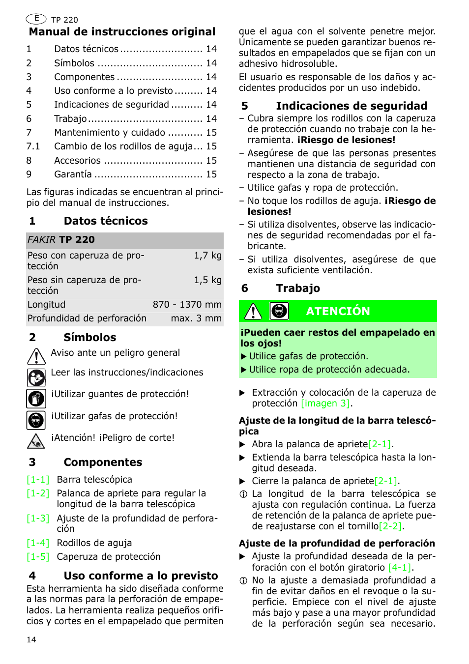 Festool TP 220 User Manual | Page 14 / 38