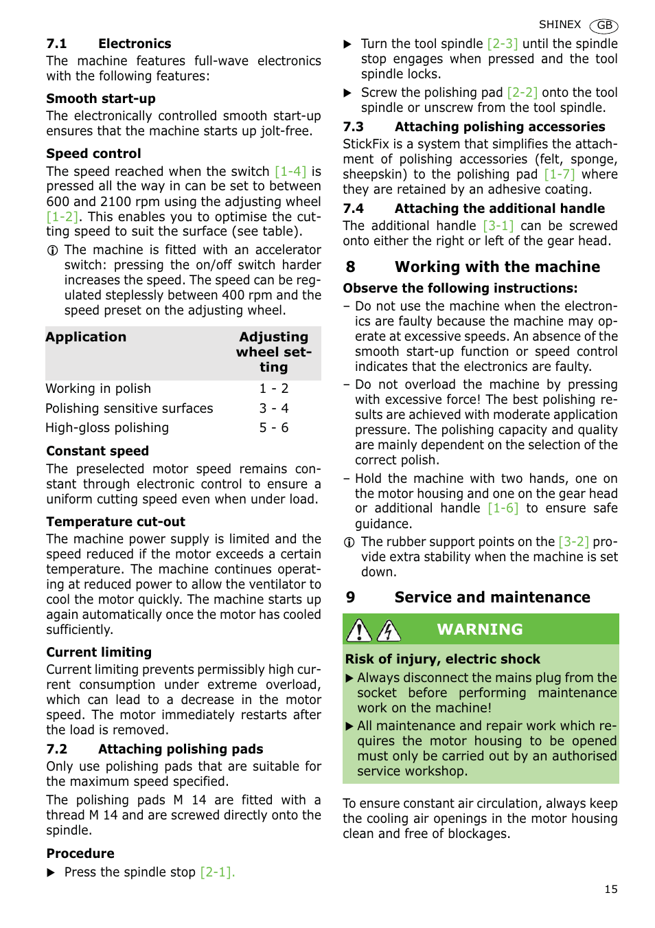 Festool SHINEX RAP 150 FE User Manual | Page 15 / 85