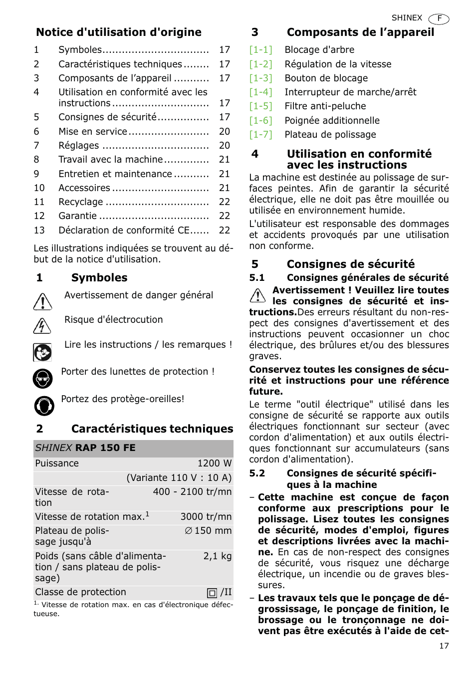 Festool SHINEX RAP 150 FE User Manual | Page 17 / 85