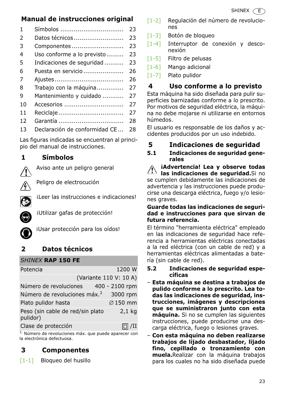 Festool SHINEX RAP 150 FE User Manual | Page 23 / 85