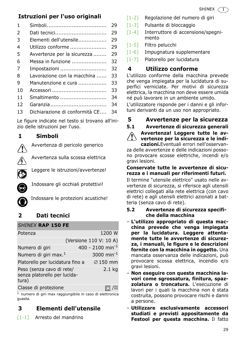 Festool SHINEX RAP 150 FE User Manual | Page 29 / 85