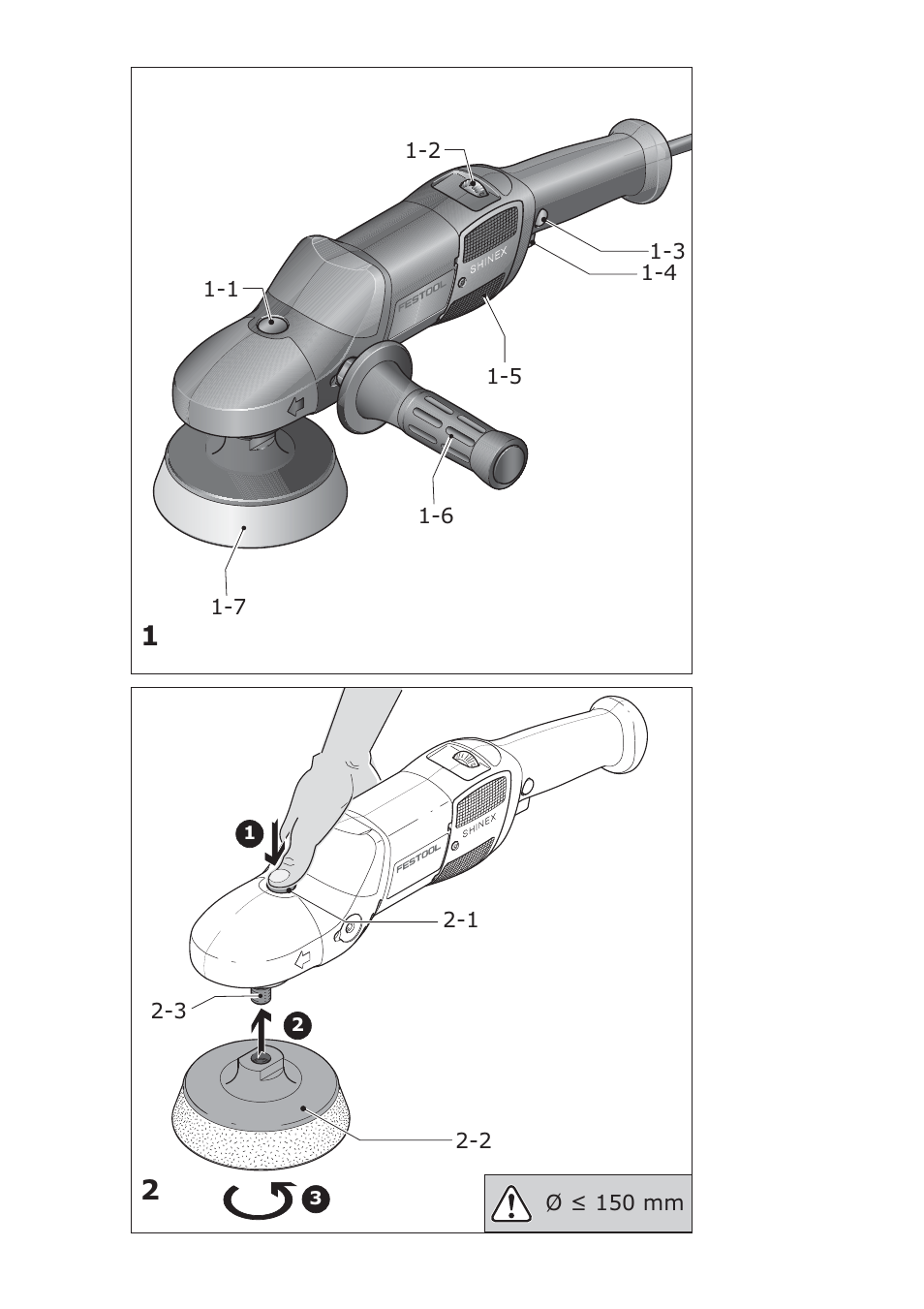 Festool SHINEX RAP 150 FE User Manual | Page 3 / 85