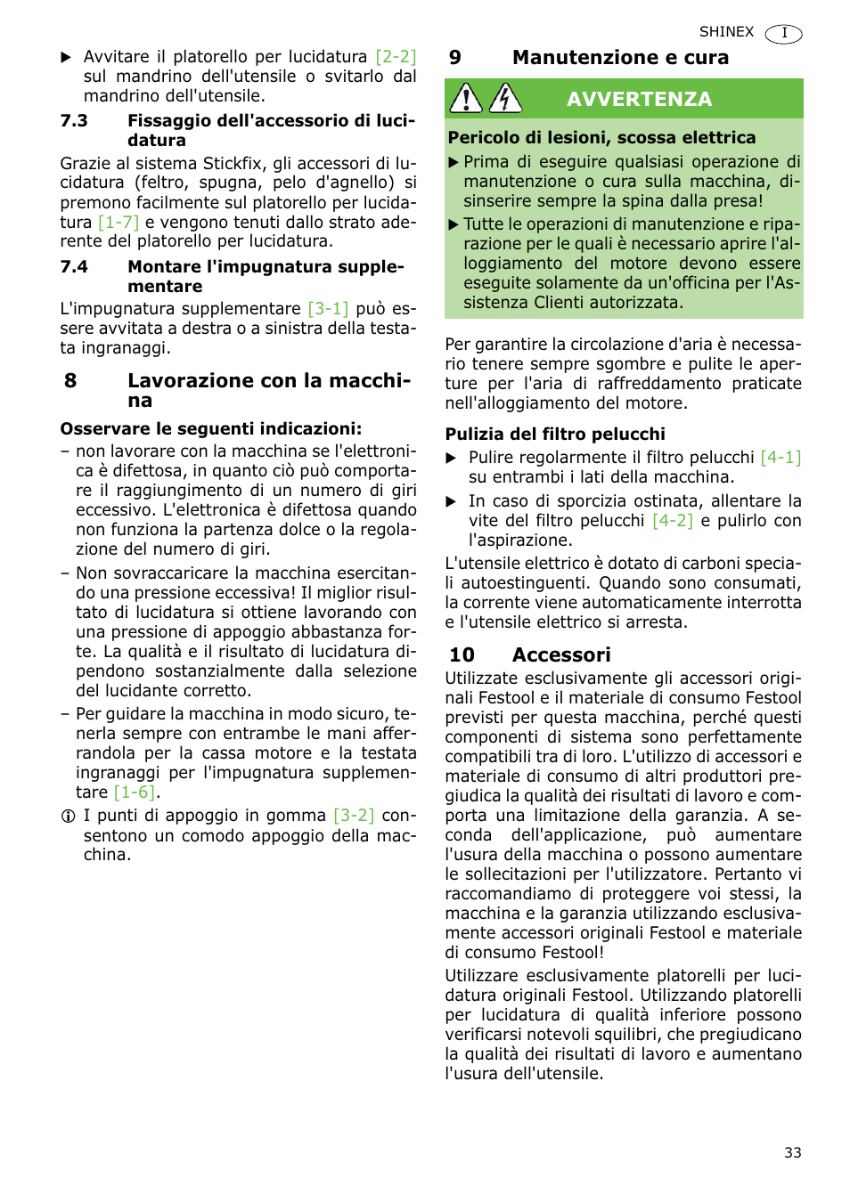 Festool SHINEX RAP 150 FE User Manual | Page 33 / 85