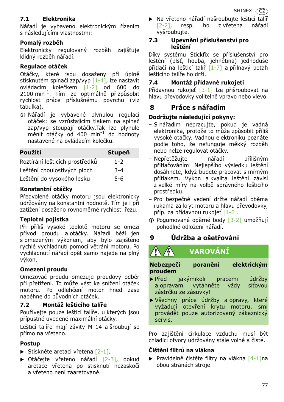 Festool SHINEX RAP 150 FE User Manual | Page 77 / 85