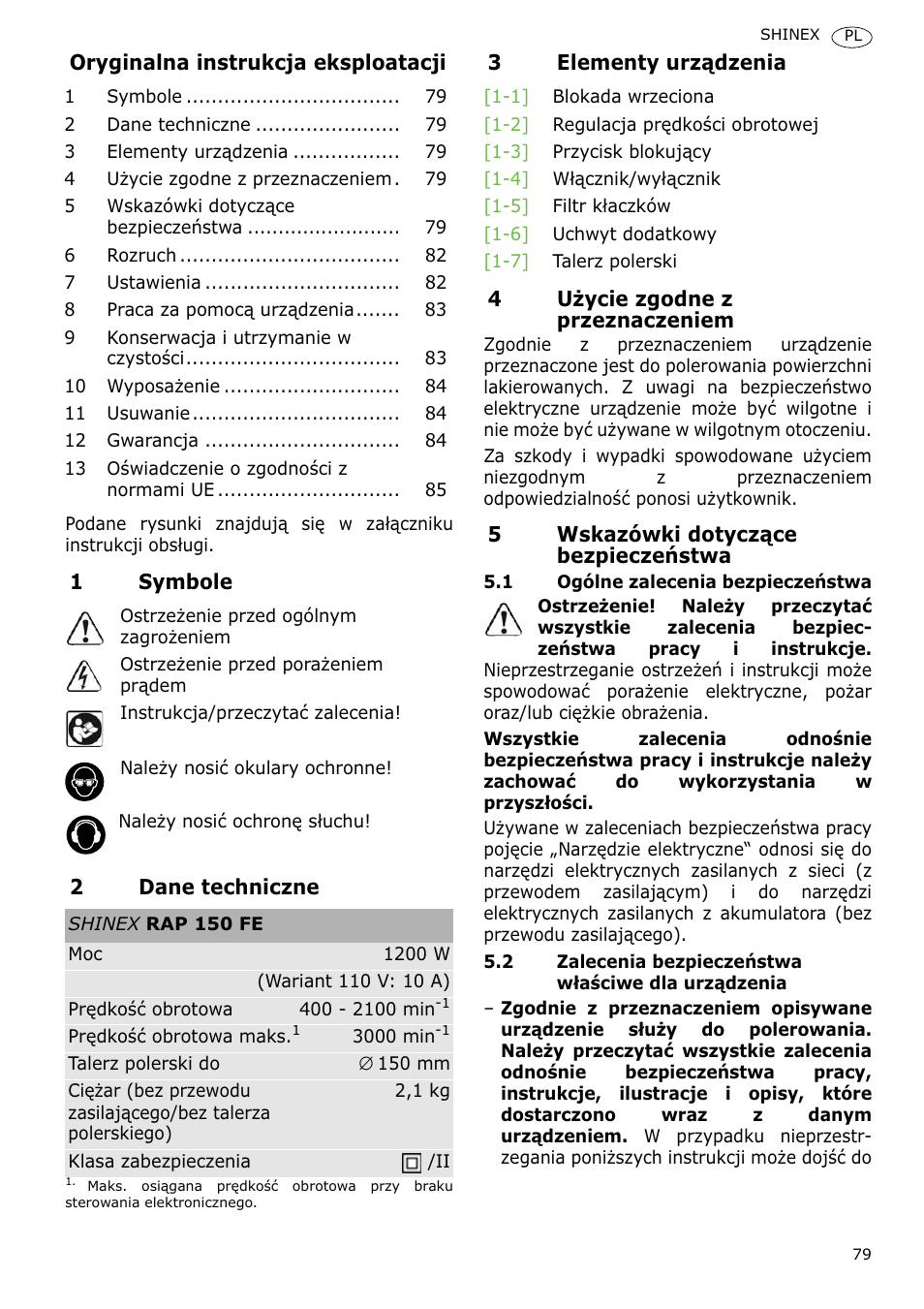 Festool SHINEX RAP 150 FE User Manual | Page 79 / 85