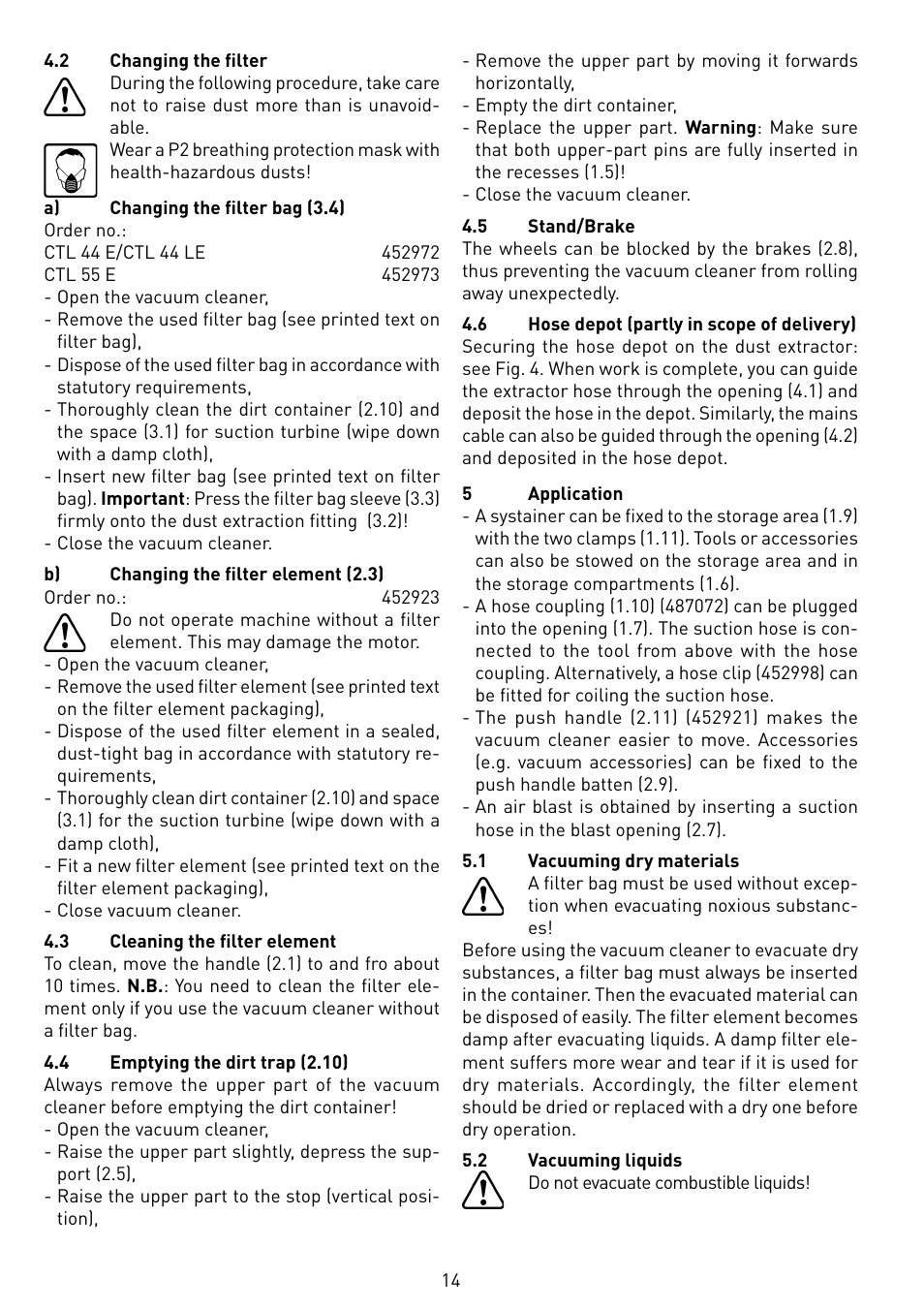 Festool CTL 55 E User Manual | Page 14 / 70
