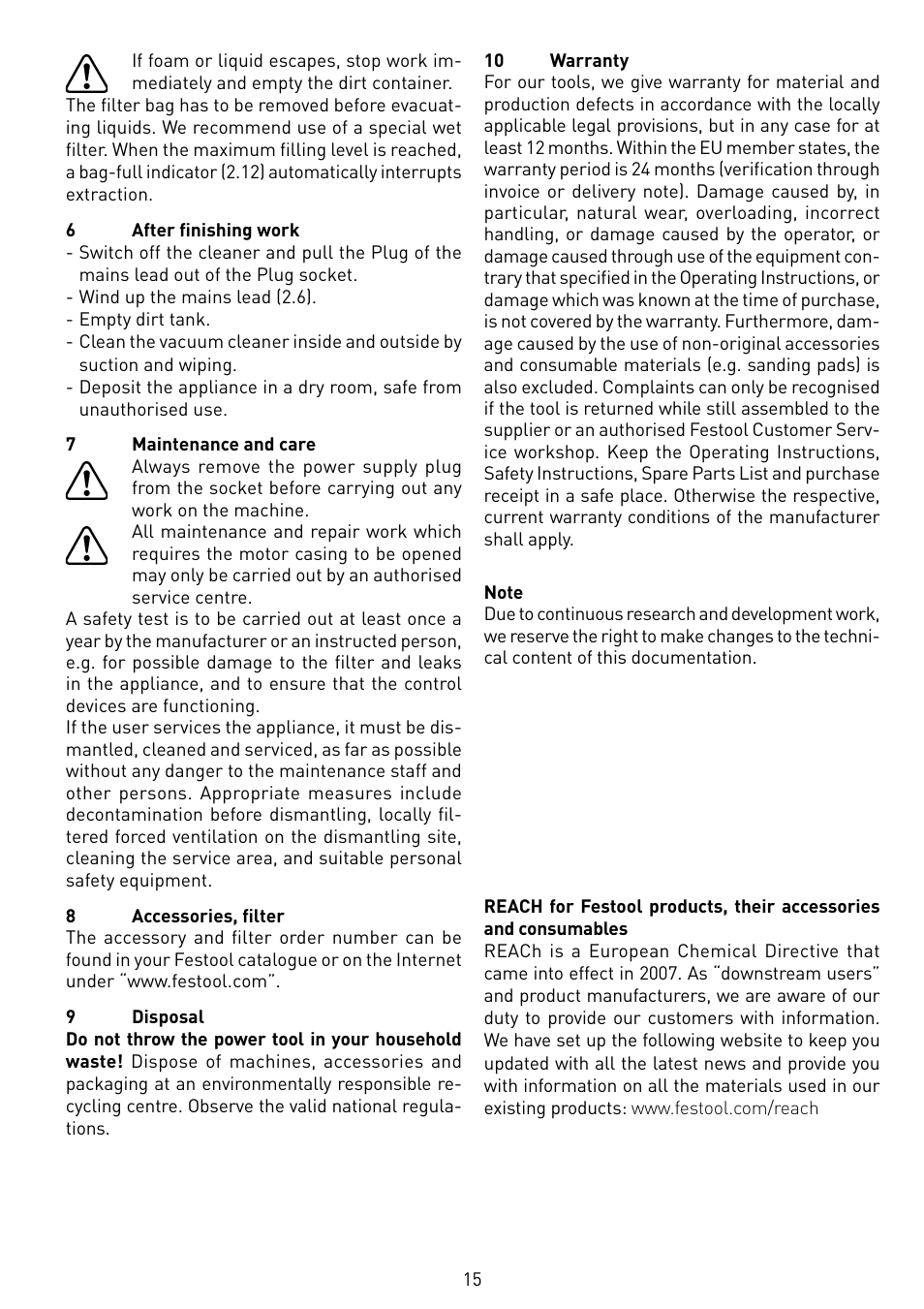 Festool CTL 55 E User Manual | Page 15 / 70