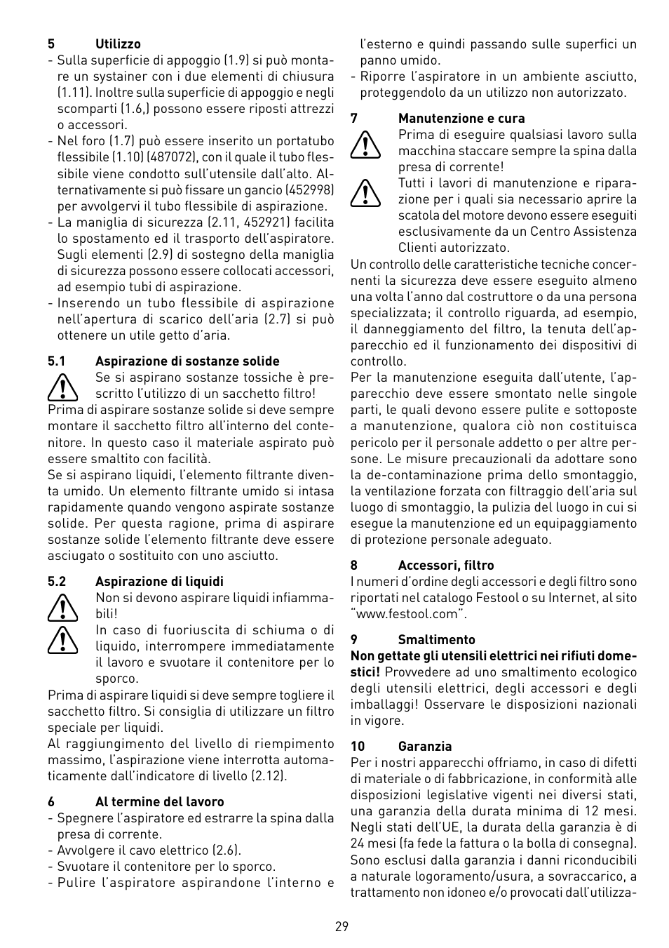 Festool CTL 55 E User Manual | Page 29 / 70