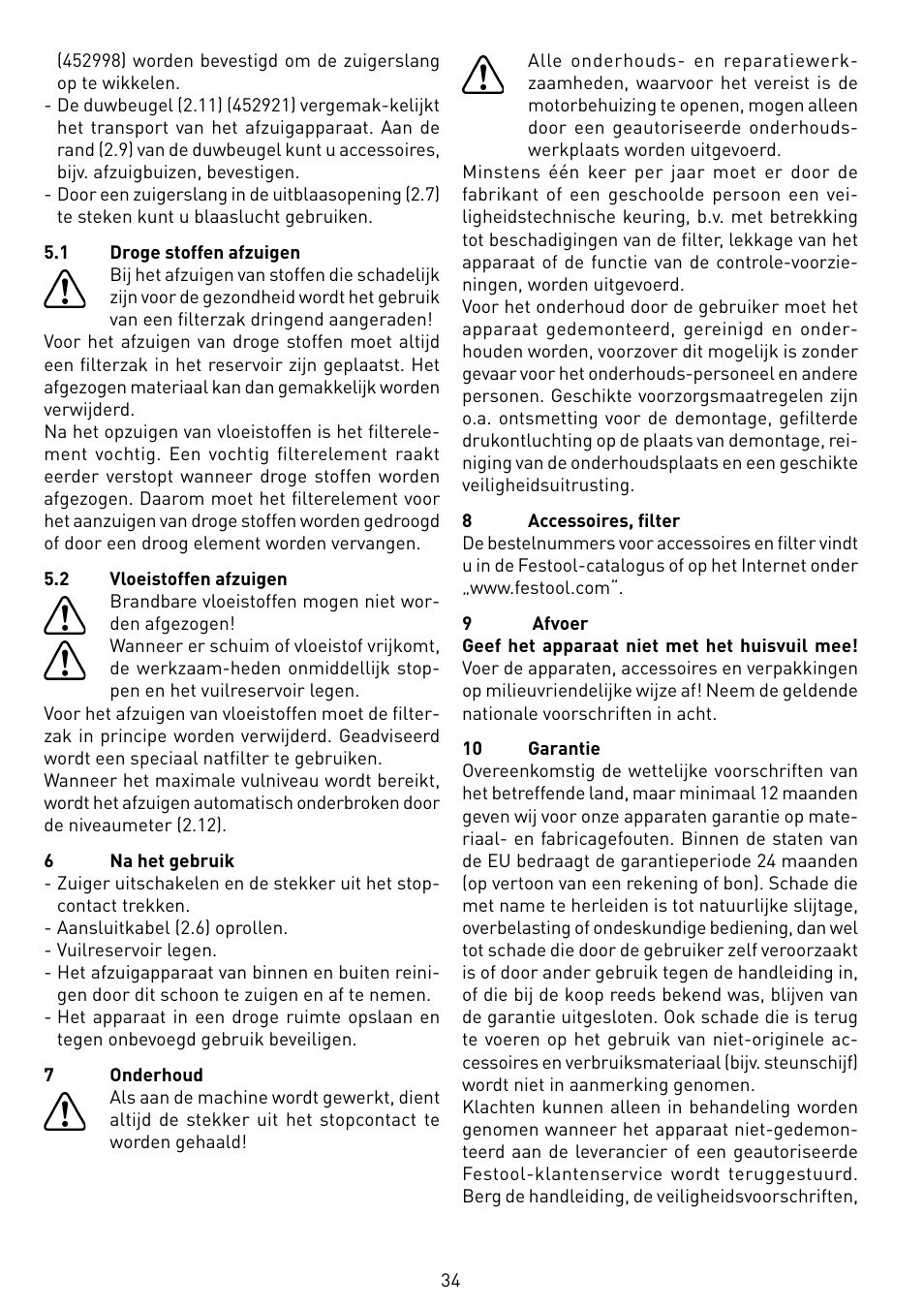 Festool CTL 55 E User Manual | Page 34 / 70