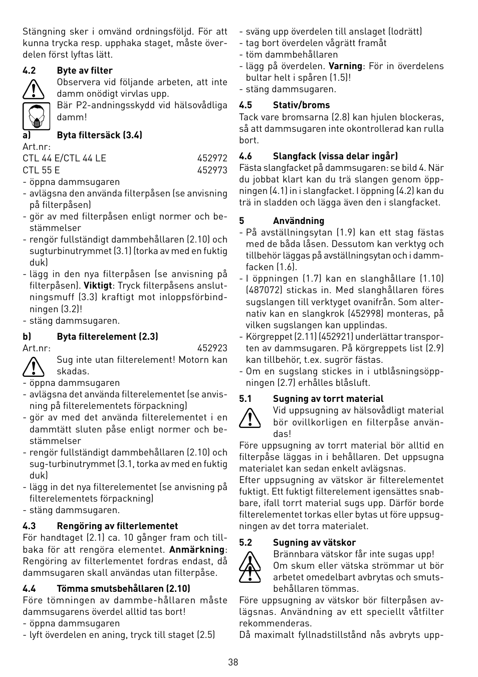 Festool CTL 55 E User Manual | Page 38 / 70