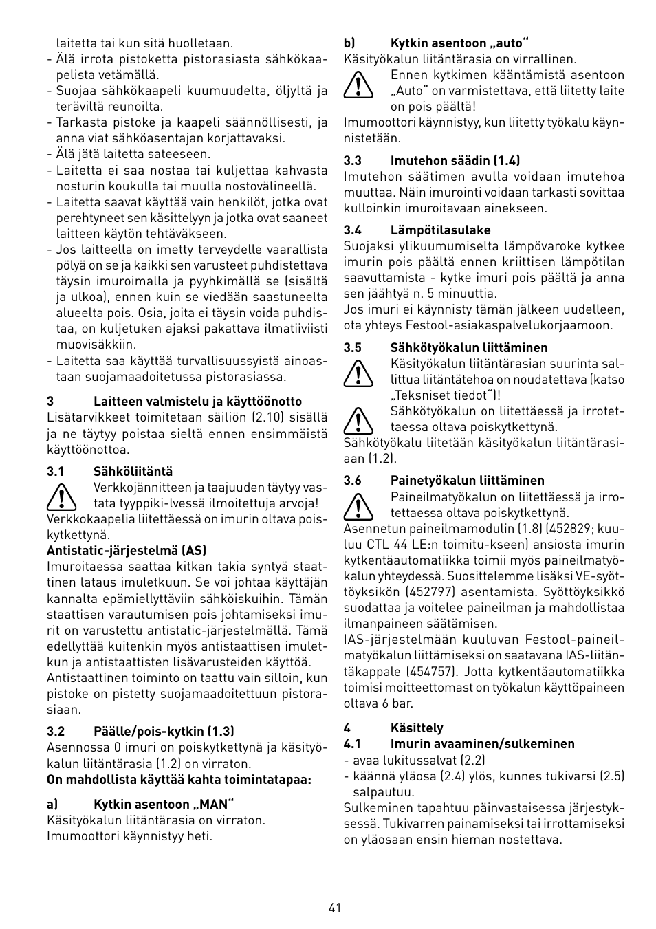 Festool CTL 55 E User Manual | Page 41 / 70