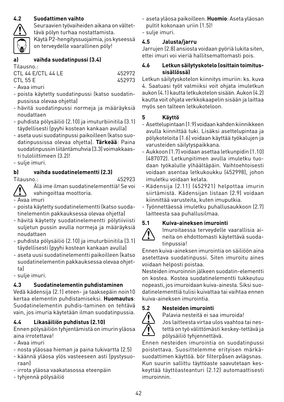 Festool CTL 55 E User Manual | Page 42 / 70