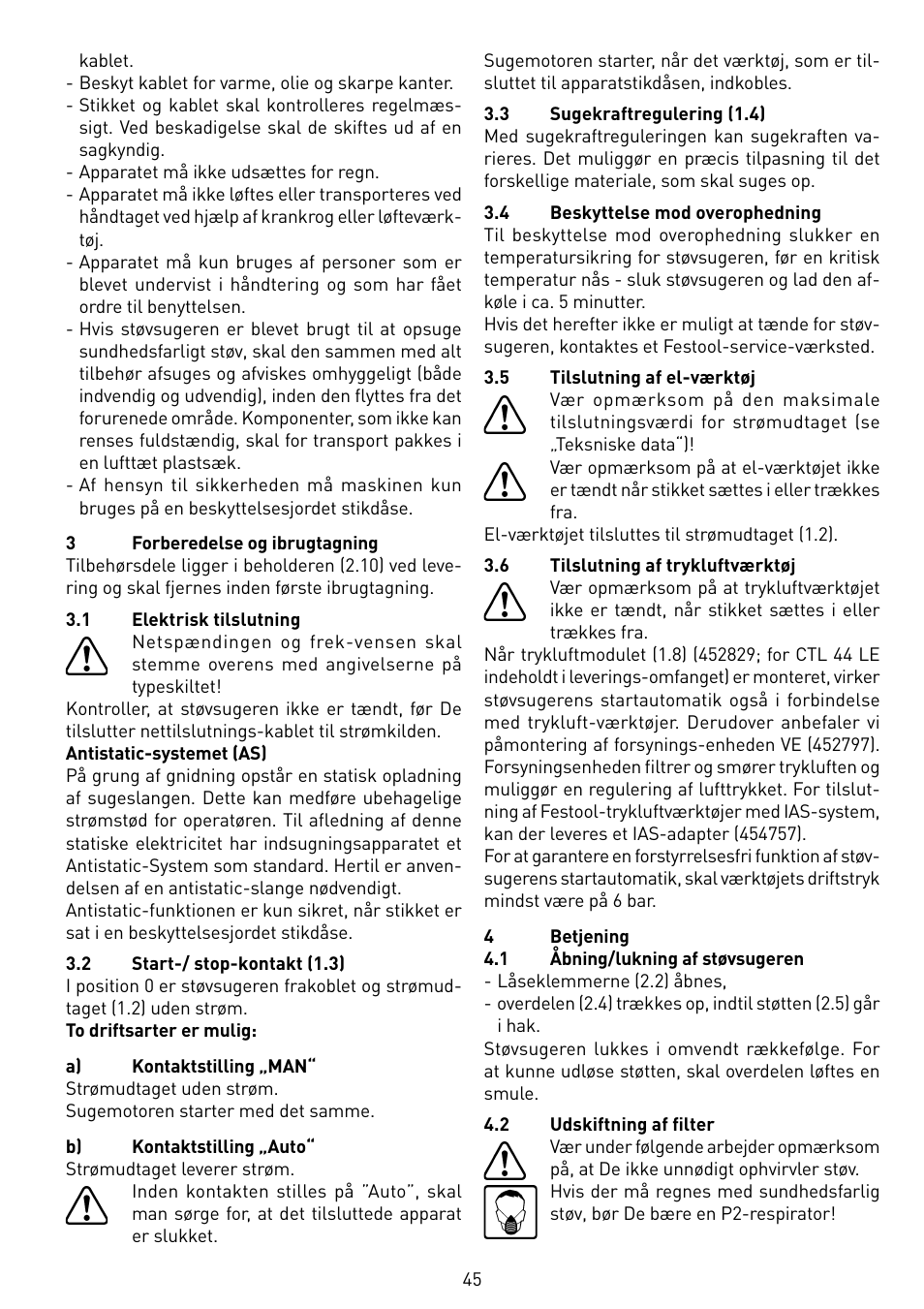 Festool CTL 55 E User Manual | Page 45 / 70
