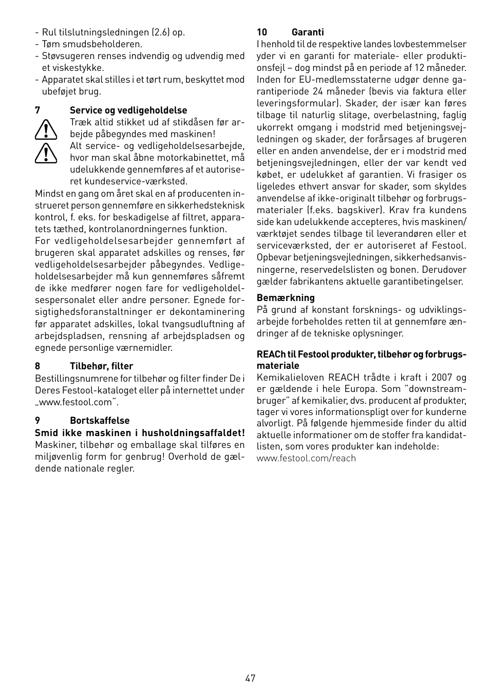 Festool CTL 55 E User Manual | Page 47 / 70