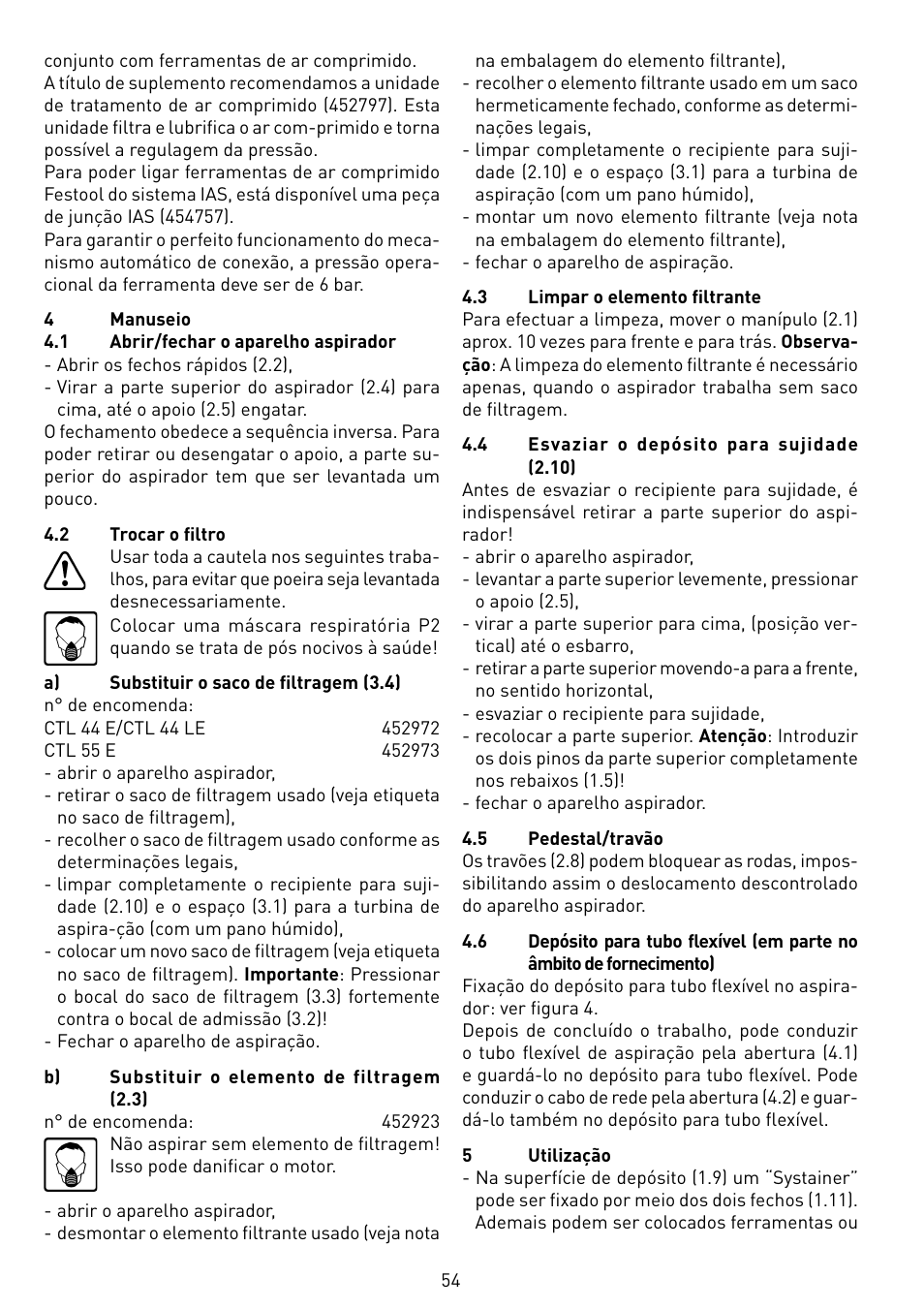 Festool CTL 55 E User Manual | Page 54 / 70