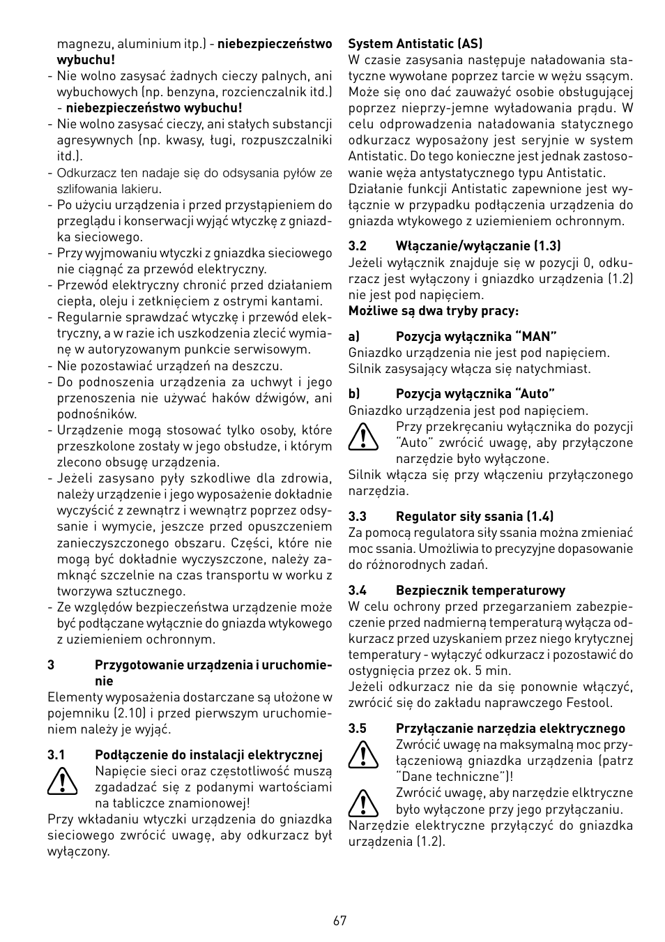 Festool CTL 55 E User Manual | Page 67 / 70