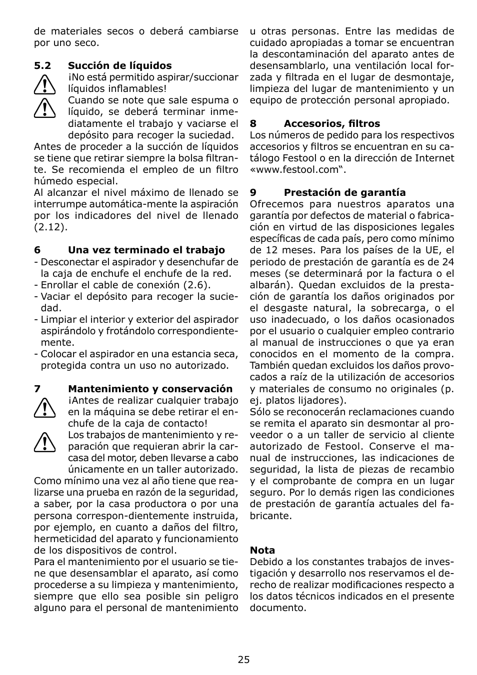 Festool CTL 22 E SG User Manual | Page 25 / 70