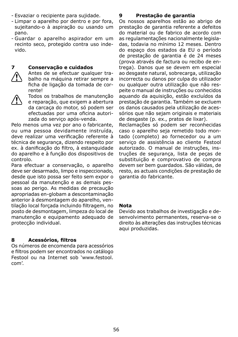 Festool CTL 22 E SG User Manual | Page 56 / 70