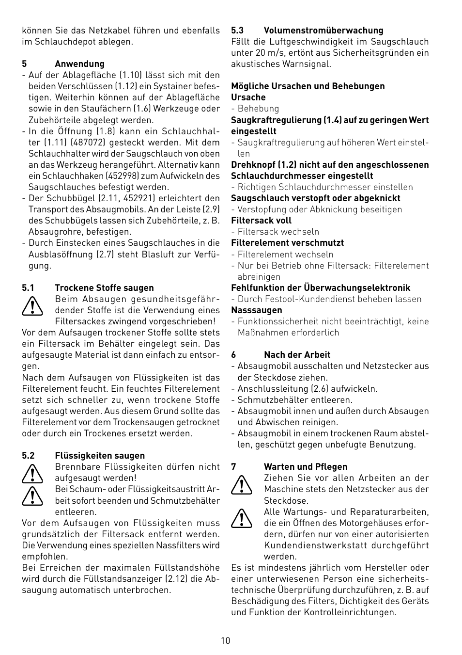 Festool CTM 55 E User Manual | Page 10 / 78