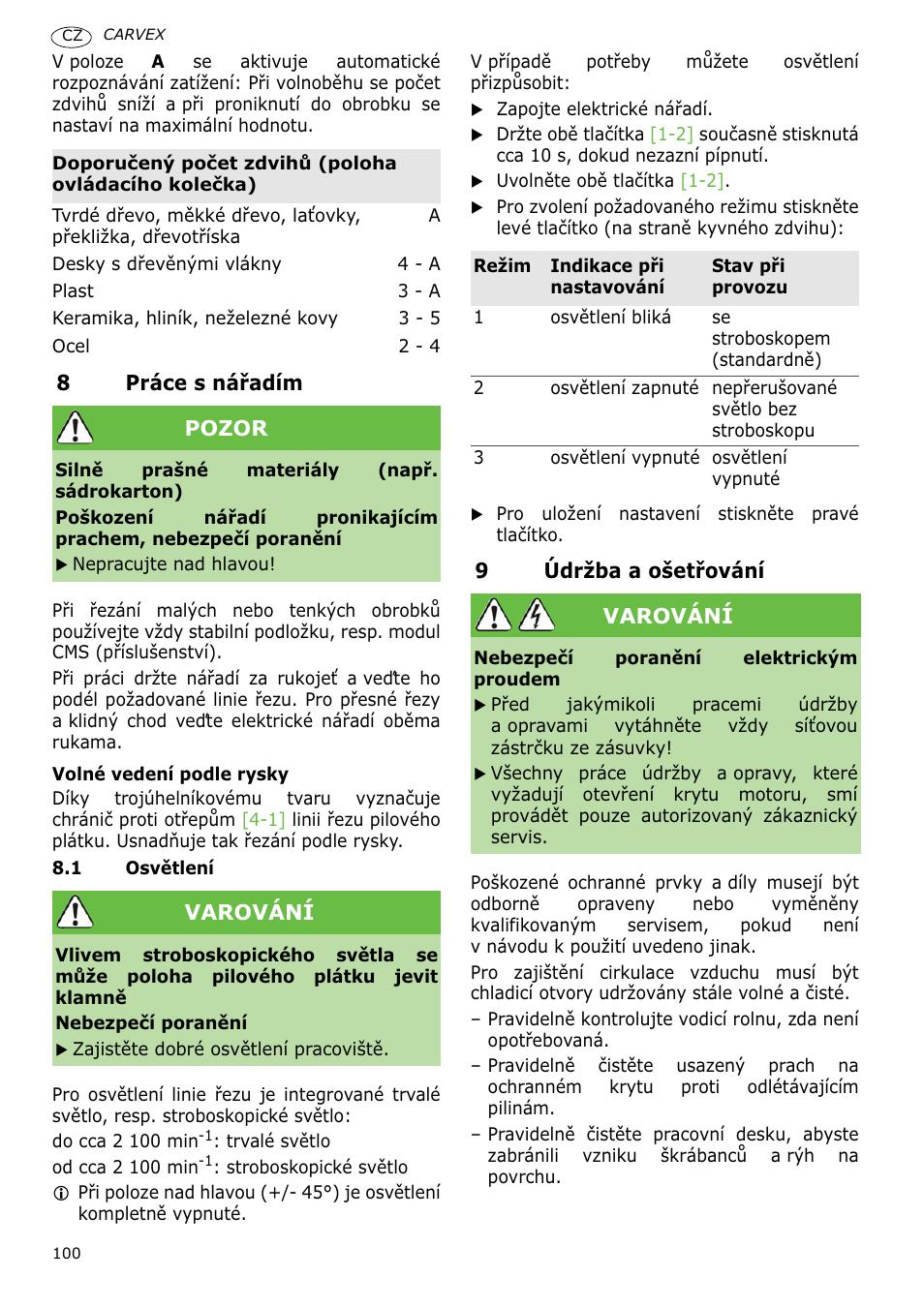 Festool PSB 400 EBQ CARVEX User Manual | Page 100 / 110