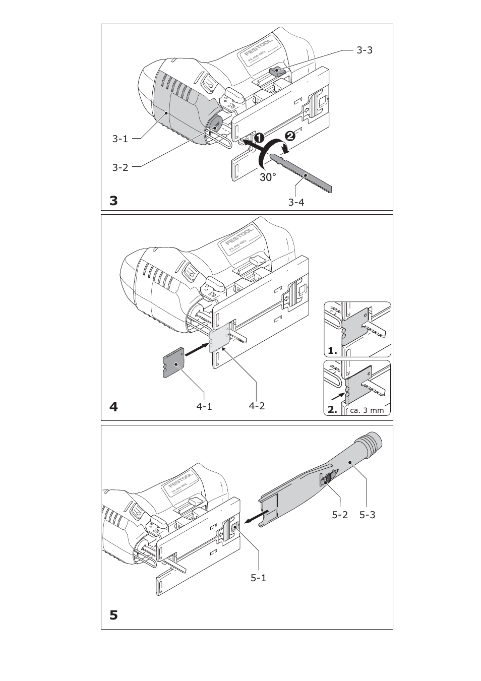 Festool PSB 400 EBQ CARVEX User Manual | Page 3 / 110