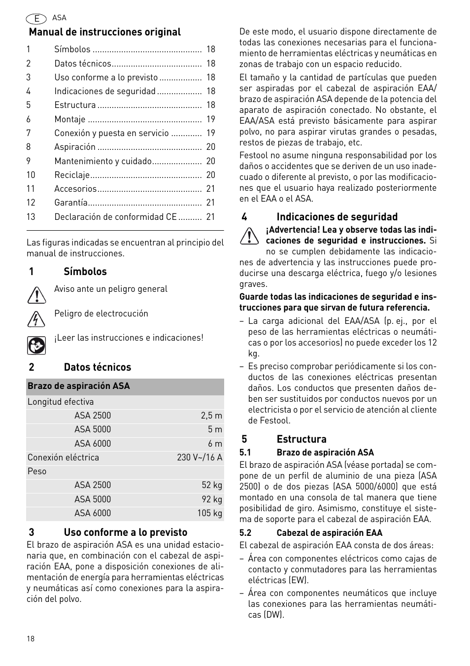 Festool ASA 6000 User Manual | Page 18 / 62
